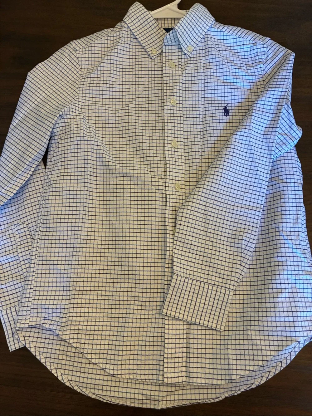 Polo by Ralph Lauren White & Navy Check Button-Down Shirt kids